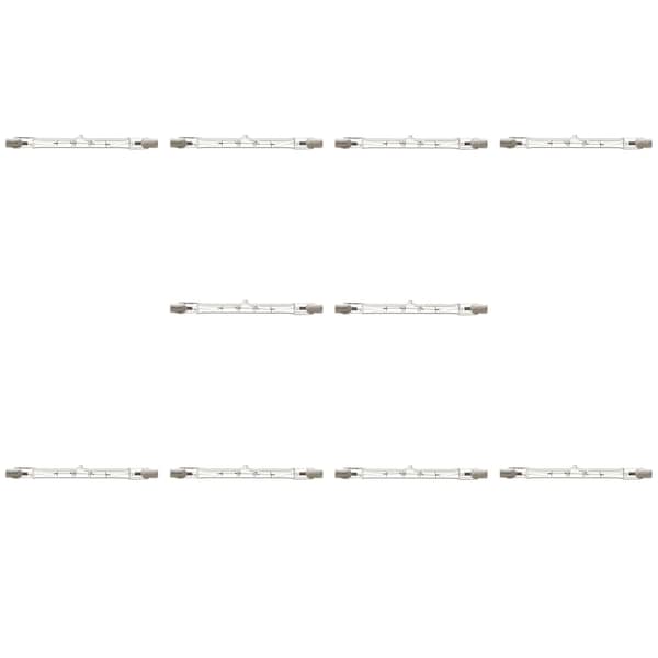 Bulbrite 150W 120V Dimmable Clear T3 Halogen Mini Light Bulbs, Double Ended RSC Base, 2900K, 10PK 860775 - main